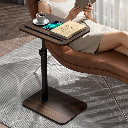 360° Swivel Sofa Side Table for Couch, Set of 2 - Image 4