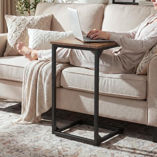 AMHANCIBLE Couch Side Table, 26.37" Tall C Shaped End Table Set of 2 - Image 2