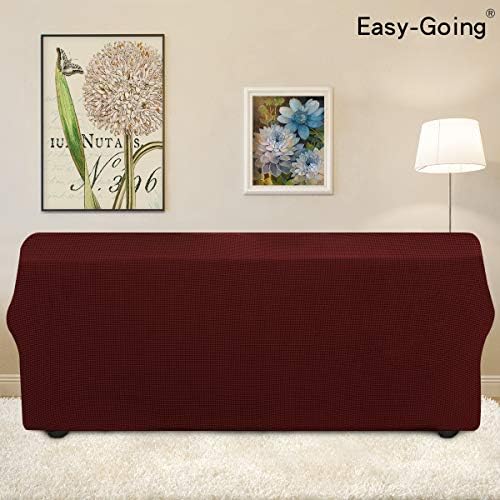 Easy-Going Stretch 4 Seater Oversized Sofa Couch Cover Wine - Image 3