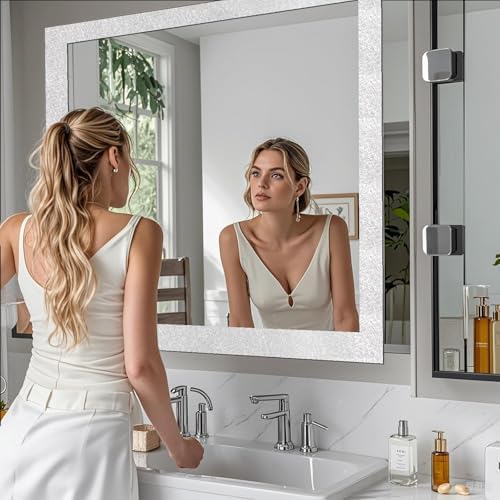 10M White Mirror Border Peel and Stick, Bathroom Wallpaper Border Tape - Image 6