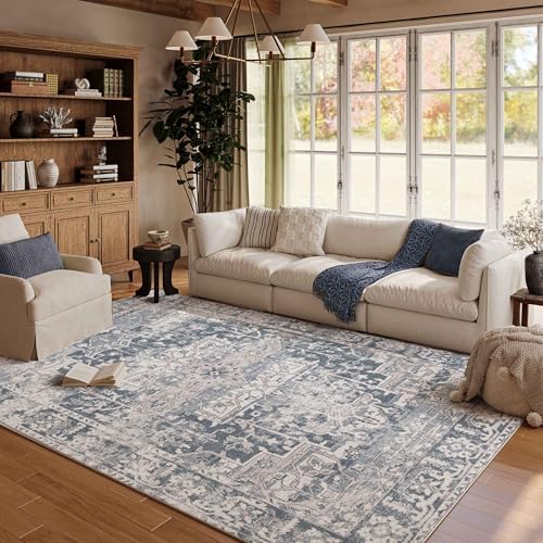 Rugxara Blue Area Rugs 5x7 Washable Rug for Living Room Bedroom - Image 4