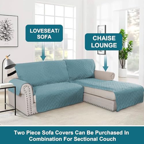 Turquoize 100% Waterproof Sofa Covers Chaise Lounge L Shape Sofa Protector - Image 5