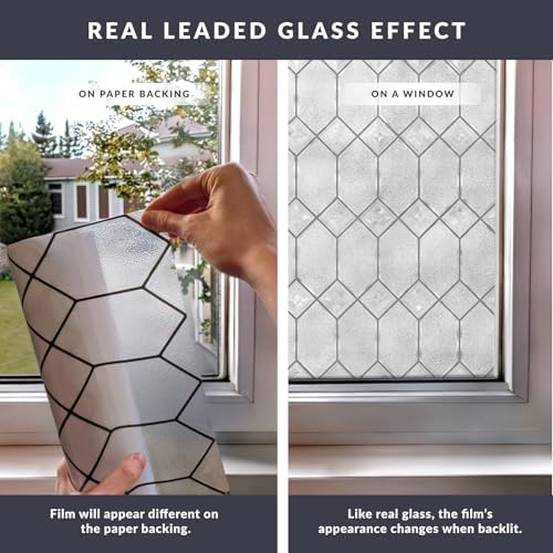 Old English Window Privacy Film by Artscape - Textured Leaded Glass Design, Static Cling, Allows Natural Light in, UV Protection, Phthalate and BPA Free, Made in USA - 36 x 72 Inch - Image 5