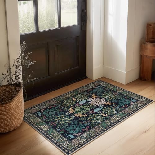 2x3 Washable Throw Rugs for Entryway: Door Mat Indoor Entrance Small Area Rug Non-Slip Low Pile Soft Kitchen Rug for Front Door Indoor Entrance Entry Kids Room Bedside - Image 6