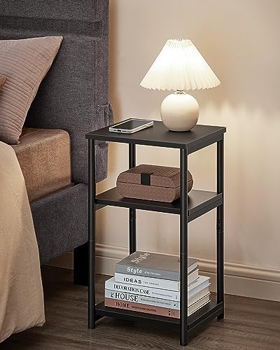 VASAGLE Side Table, Small End Table, Tall Nightstand, Steel Frame - Image 4