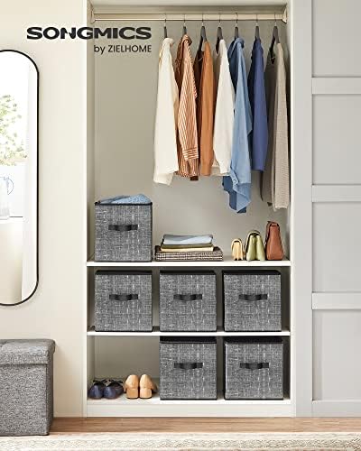 SONGMICS Storage Cubes, Set of 6, 11-Inch Foldable Closet Organizers - Image 2
