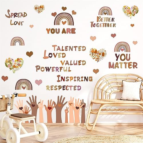 Inspirational Quotes Wall Stickers Kids Handprints Art Decal Peel and Stick | Classroom wall art mural, removable vinyl, peel and stick, self adhesive, for kids room playroom nursery daycare decorations - Image 7