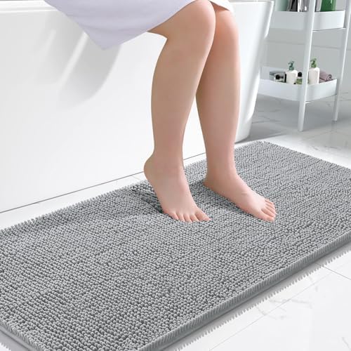 OLANLY Bathroom Runner Rugs 47x24, Extra Soft Absorbent Chenille Bath Rugs by OLANLY