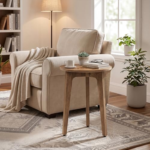 VASAGLE Side Table, 1-Tier Small Round End Table, Nightstand by Unknown