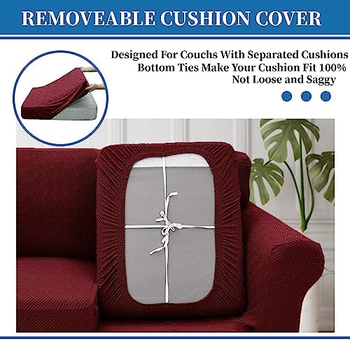 XINEAGE 3-Piece Stretch X-Large Sofa Cover, Washable Couch Covers for Dog - Image 6