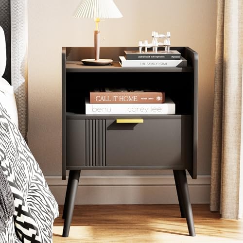 Night Stand Modern End Table with Storage Drawer, Bedside Table for Bedroom by Aenuert