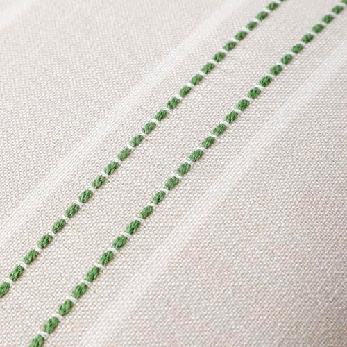 Hckot Striped Throw Pillow Covers 20x20 Set of 2 Grass Green Pillow Covers - Image 4