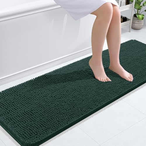 OLANLY Bathroom Runner Rugs 59x20, Extra Soft Absorbent Chenille Bath Rugs by OLANLY