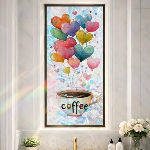 Cmialusie Coffee Balloon Window Film 39.3 x 17.3 Inch Cling by NeedaOne