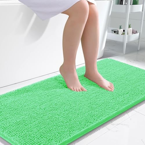 OLANLY Bathroom Runner Rugs 47x24, Extra Soft Absorbent Chenille Bath Rugs by OLANLY
