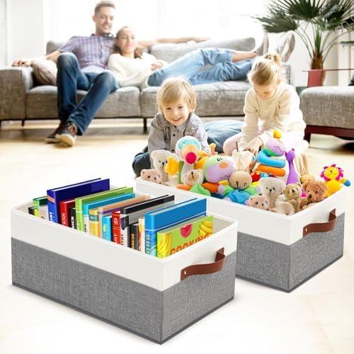 3 Pack Large Capacity Storage Bins Closet Organizer for Shelves - Image 5