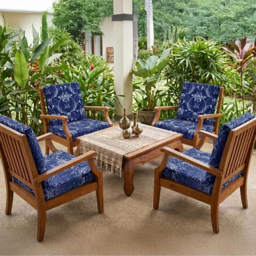 8Pcs Patio Cushion Covers Stretch Outdoor Furniture Protector Slipcovers - Image 6