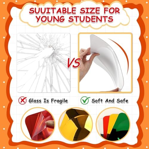 4PCS Sensory Wall Bubble Mirror, Color Convex Acrylic Mirror, 10 X 10 Inch - Image 3