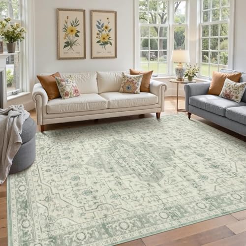 Rugxara 8x10 Area Rugs,Large Rugs for Living Room(Green) - Image 4