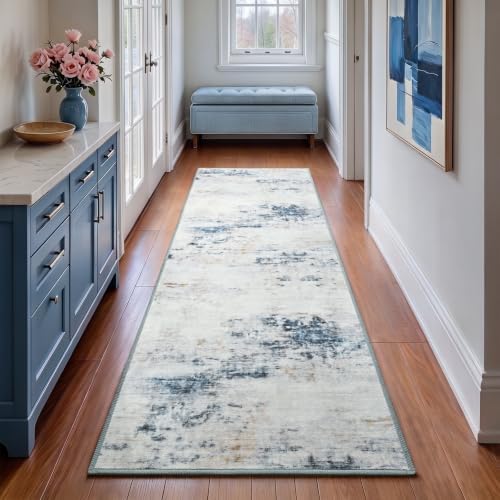 Toneed Washable 2x6 Non-Slip Abstract Runner Rug for Hallway Kitchen - Image 4