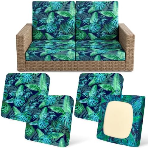 4Pcs Patio Cushion Covers Stretch Outdoor Furniture Protector Slipcovers by pickyNproud