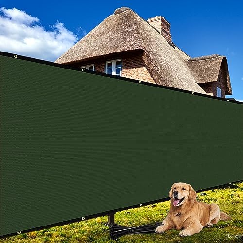 Shade&Beyond 5'x88' Dark Green Privacy Screen Fence Cover 170 GSM Fencing Mesh Fence Panel for Wall Garden Yard Backyard Indoor Outdoor Home Decoration by ShadeBeyond