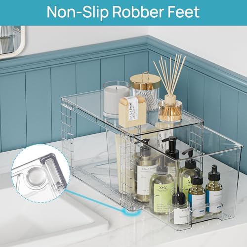 Vtopmart Clear Stackable Storage Drawers, 8 Pack Medium Set - Image 6