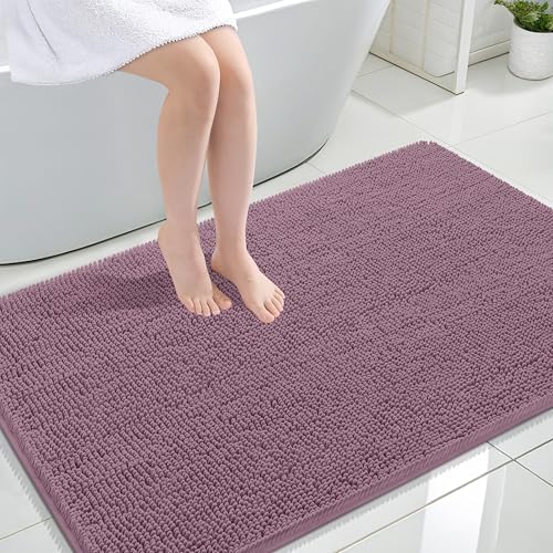 OLANLY Large Bathroom Rugs 47x32, Extra Soft Absorbent Chenille Bath Rugs by OLANLY
