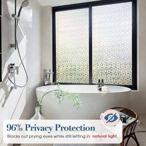 Windimiley Frosted Glass Window Privacy Film, Renter Friendly,29.5" x 157.4" - Image 2