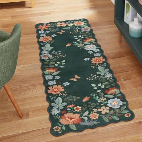 Lahome Floral Small Rug, 2x4 Kitchen Rugs Non Slip Washable Rug Ultra-Thin by Lahome