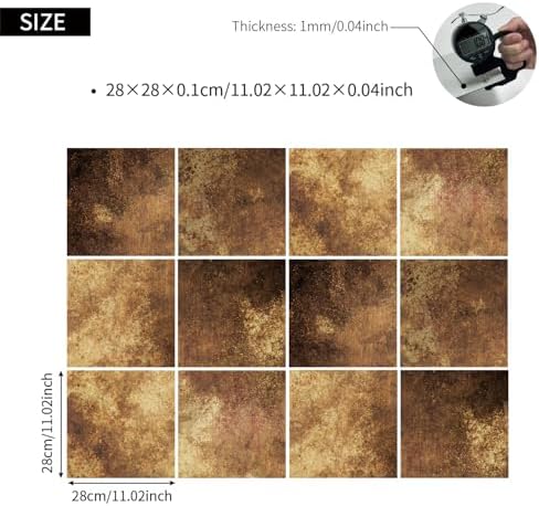 LiveInUrban Flat Metal Wall Panels Rustic Finish for Kitchen- Brass Copper - Image 4