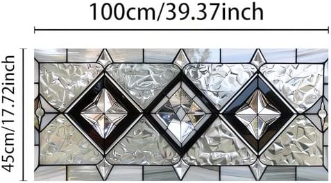 BlissYard Stained Glass Decorative Window Film 39.3x17.7 Inch PVC - Image 4
