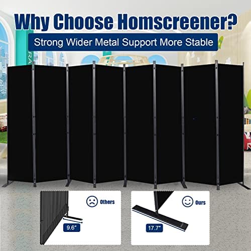 Room Divider 8 Panel-176''Wide,6FT Room Dividers and Folding Privacy Screen - Image 3