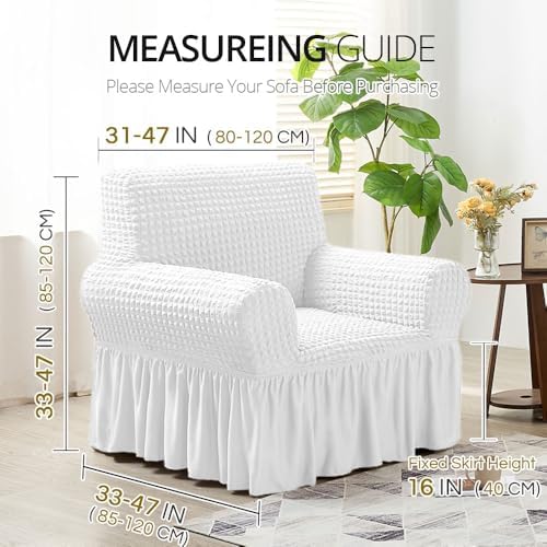 NICEEC Arm Chair Covers Armchair Covers Universal Slipcovers with Skirt - Image 6