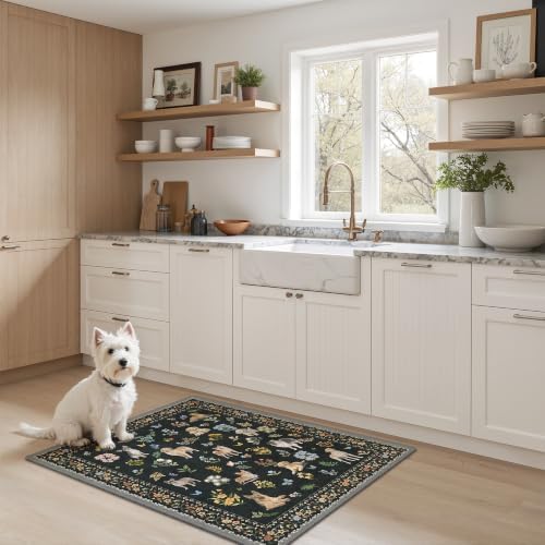 Soalmost 2x3 Dog Rugs for Entryway, Washable Door Mat Animal Soft Rug Black - Image 4