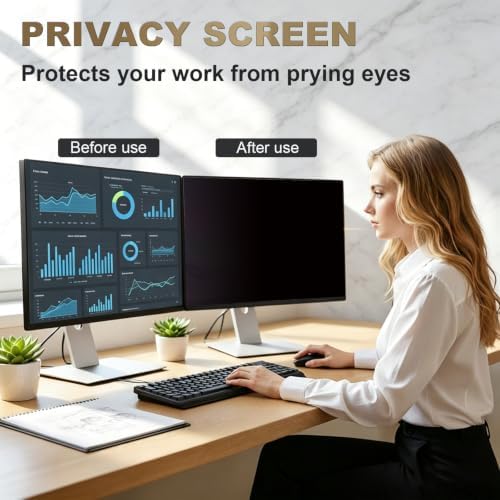 2 Pack Nano Suction Border Privacy Screen for 23 Inch Computer Monitor - Image 4