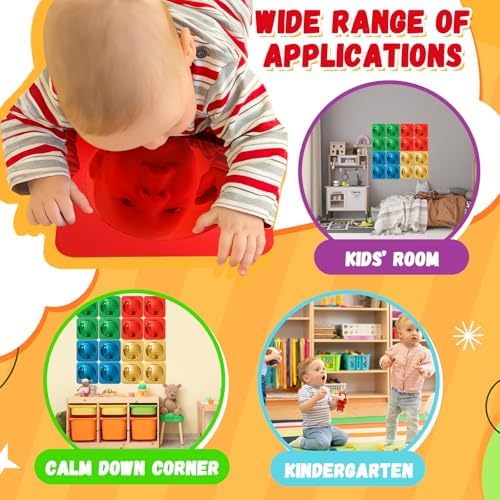Geiserailie 16 Pcs Sensory Wall Bubble Mirrors, 10 x 10 Inch, CPC Certified - Image 6
