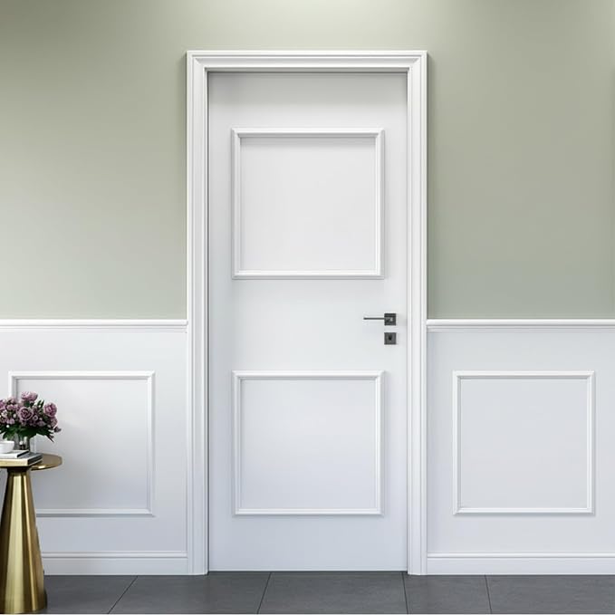 Peel and Stick Wall Molding, 4 Set 24" x 24" Pre Cut Wainscoting Panels | Paintable Wall Panel Kit, Ready-to-Assemble, Waterproof Molding Trim Decor for Living Room Bedroom Hallway Kitchen Island - Image 8
