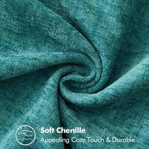 MIULEE Decorative Lumbar Throw Pillow Covers 12x20 Inch Teal 2 Pack - Image 3