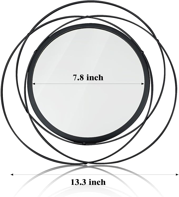 2 Set Circle Mirrors for Wall Decor Living Room Bedroom Entryway - Image 7