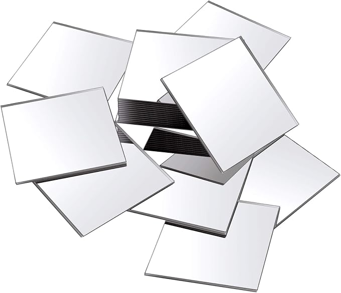 Jetec 75 Pcs Small Acrylic Square Mirror Tiles for Crafts DIY,2 Inch by Jetec