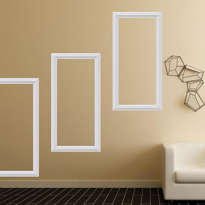 3 Set Panels Peel and Stick Premade Wainscoting Accent Wall Panels for Interior Wall Decor Easy DIY Build and Picture Frame Door Decor (8 x 16 in) - Image 8