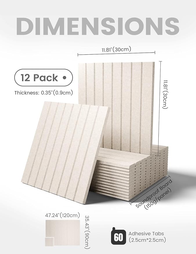 Fluxynara 48" x 36" Large Felt Bulletin Board, Oatmeal | 12 Pack Cork Board Alternative with 60 Safe Adhesive Tabs, Pin Boards for Wall Decor, Home, Office, Classroom,Dorm - Image 2