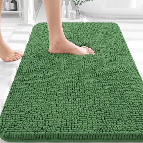 OLANLY Bathroom Rugs 32x20, Extra Soft Absorbent Chenille Bath Rugs by OLANLY