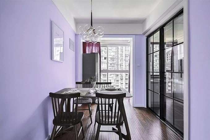Safiyya 197"x17.7" Purple Peel and Stick Wallpaper Solid Color Wall Paper Contact Paper Self-Adhesive Removable Wallpaper for Wall Cabinet Covering Vinyl Rolls - Image 2