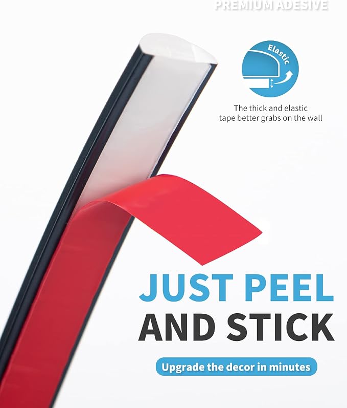 Art3d 25 ft Peel and Stick Tile Edge Trim, Backsplash Corner Decor, Black - Image 3