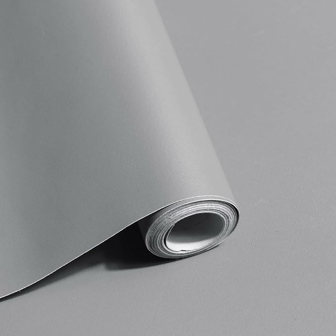 Safiyya 393"x17.7" Peel and Stick Wallpaper Grey Contact Paper Wall Paper Decorative Removable Self Adhesive Wallpaper Vinyl Rolls for Wall Furniture by SAFIYYA
