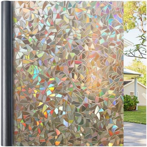 Haton Window Privacy Film, Rainbow Film, Brown 35.4" x 78.7" by HatonHomeDecor