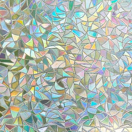 LEMON CLOUD Window Privacy Film, Rainbow Stained Glass Cling,17.5″ x 78.7″ by LEMONCLOUD