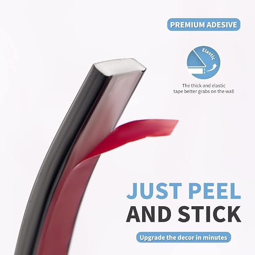 Art3d 30 ft Peel and Stick Flexible Molding Trim for Wall Tile Edge, Black - Image 7
